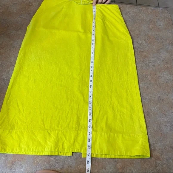 FARM Rio Neon Yellow Leaf Cutout Midi Dress - Picture 6 of 16